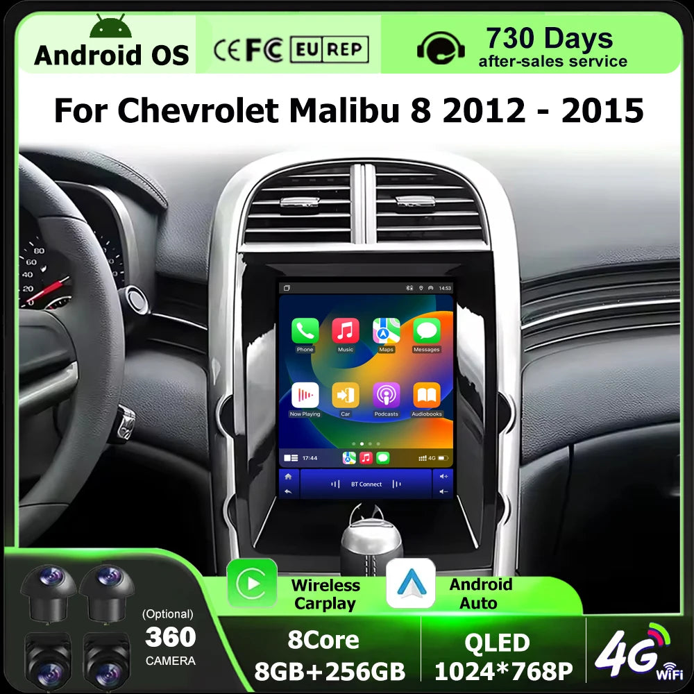 9.7 Inch For Chevrolet Malibu 8 2012-2015 Android 16 Auto Car Radio Multimedia Video Playe
