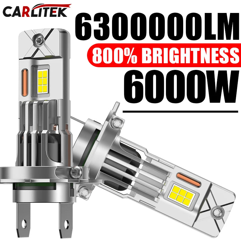 5000W High Power H7 H4 LED Bulb Turbo Headlight 6000K 5000000LM 12V 24V CSP Powerful Best