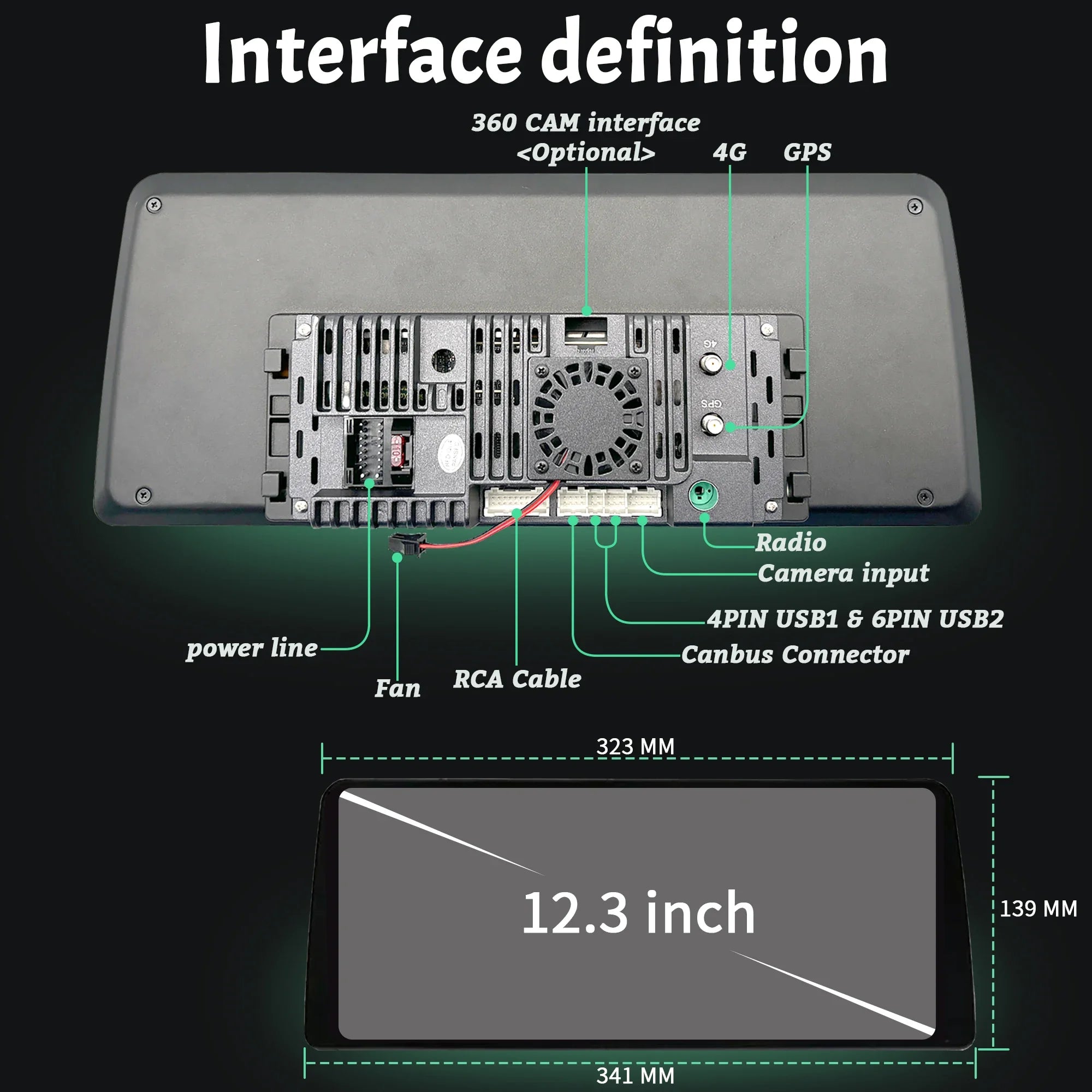 12.3 inch For Honda Civic 2005-2012 Car Radio Multimedia Navigation GPS Wireless Android 1