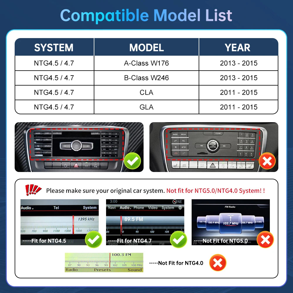 Road Top Wireless CarPlay Decoder For Mercedes Benz A B Class W176 W246 CLA GLA NTG4.5 NTG | AUTOKITSHOP