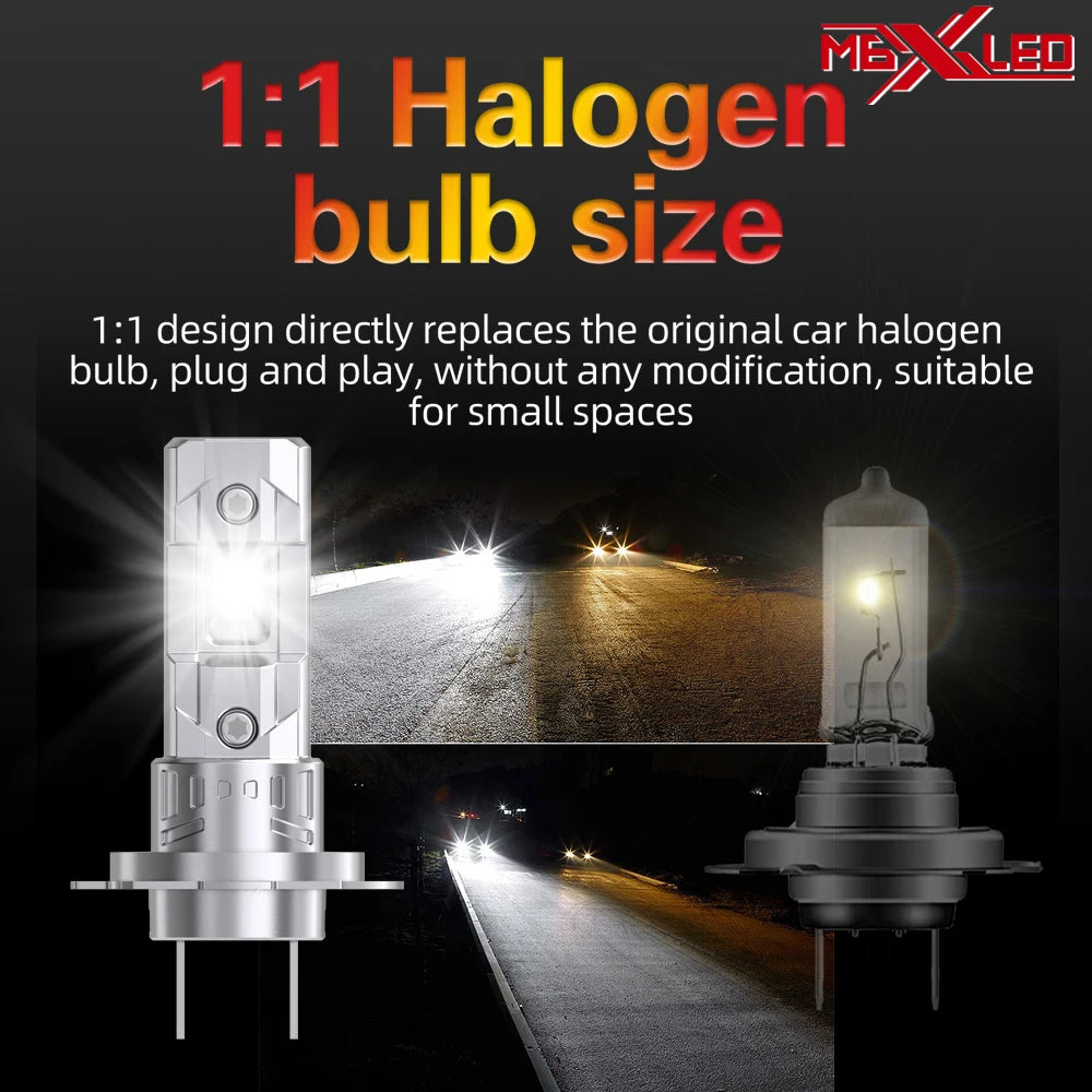 H7 Led Headlight Canbus High Power Car Bulb White Auto Fog Lights Moto Turbo Diode Lamp 12