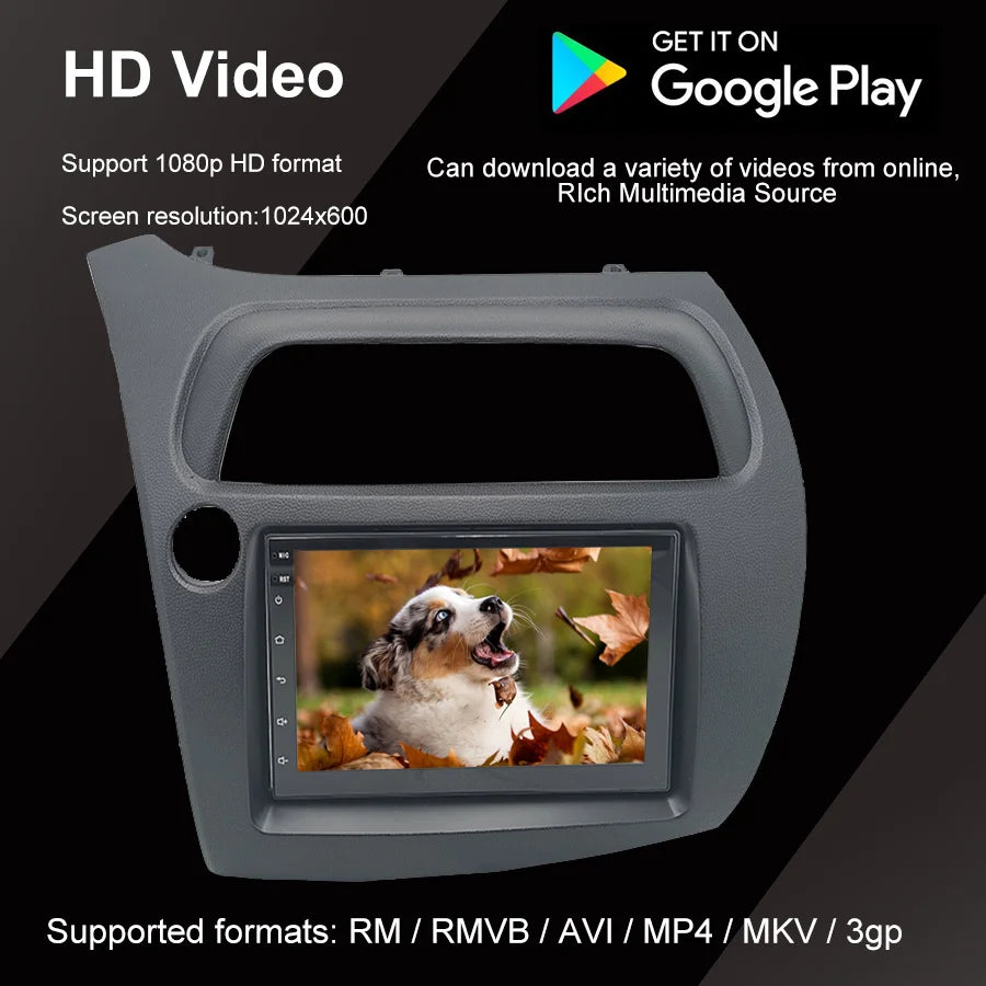 2Din Car Radio With Screen Carplay For Honda CIVIC 2008 Hatchback Stereo Multimedia Player