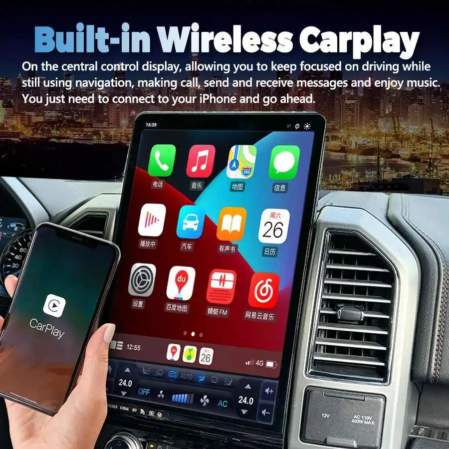 16.8 Inch For Ford F150 F250 2015-2021 Android 8+128GB Tesla Style Car GPS Navigation Mult | AUTOKITSHOP