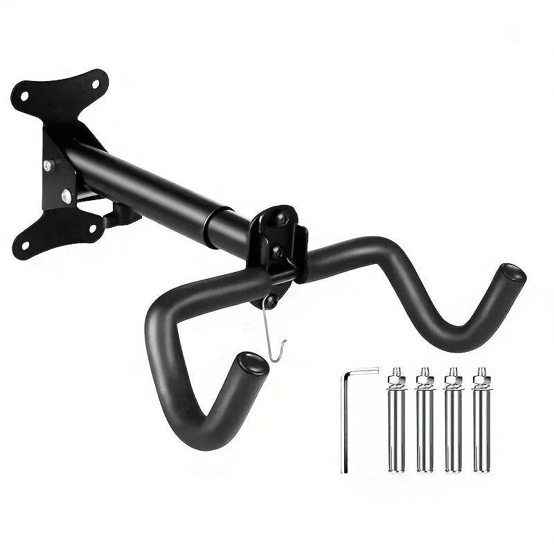 1PC Wall Beam Stretchable Stand MTB Hanging Holder Room Wall Mounted Bicycle Rack 360 Degree Rot - Automotive LED Light