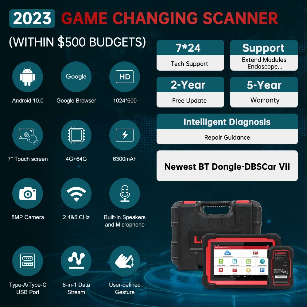 LAUNCH X431 CRP919E BT Car Diagnostic Tool Auto OBD2 Scanner with Active Test ECU Coding C
