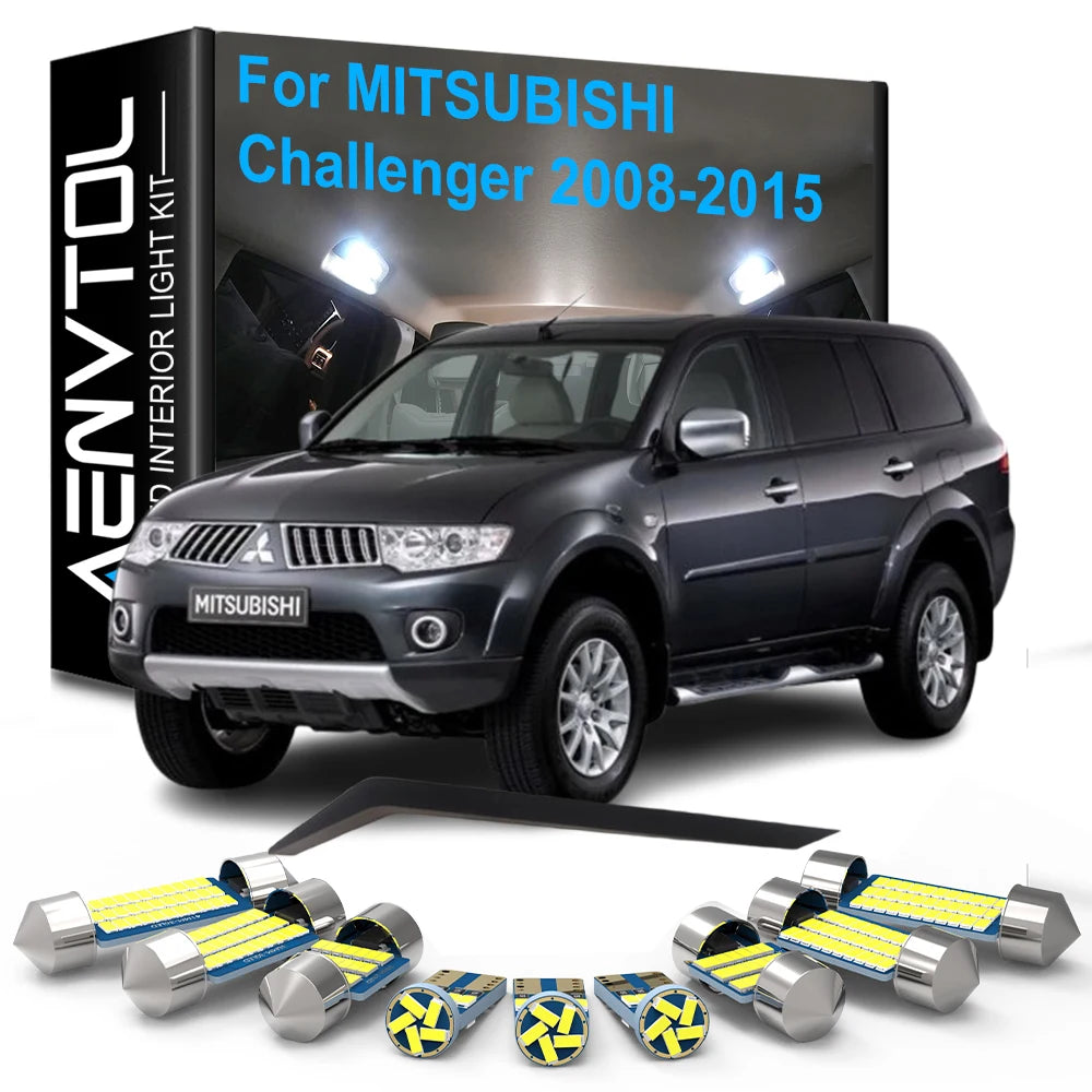 17-Piece LED Interior Light Kit for Mitsubishi Challenger 2008-2015 - Canbus Dome Map Door Trunk Bulbs | AUTOKITSHOP