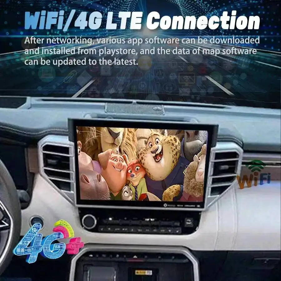 Android Auto Stereo DSP Head Unit 13.3inch For Toyota Tundra 2022-2024 Multimedia Video Pl | AUTOKITSHOP