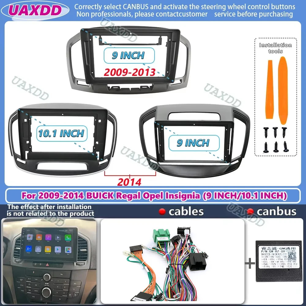 For 2009-2014 BUICK REGAL Opel Insignia 9 10.1INCH Car stereo Android frame panel fascia c