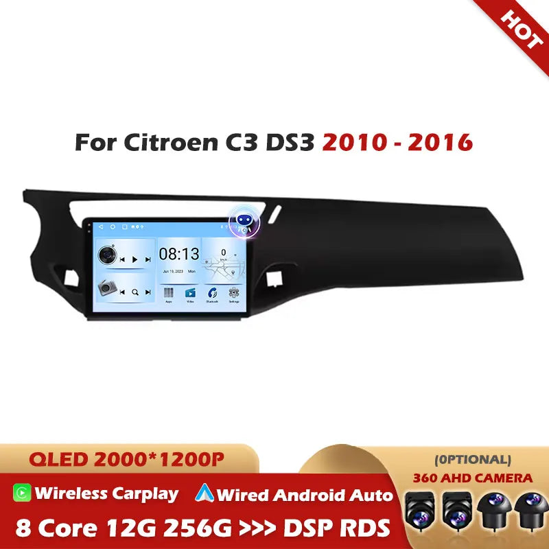 For Citroen C3 DS3 2010 - 2016 Android Auto Carplay Car Radio Video Multimedia Player WiFi