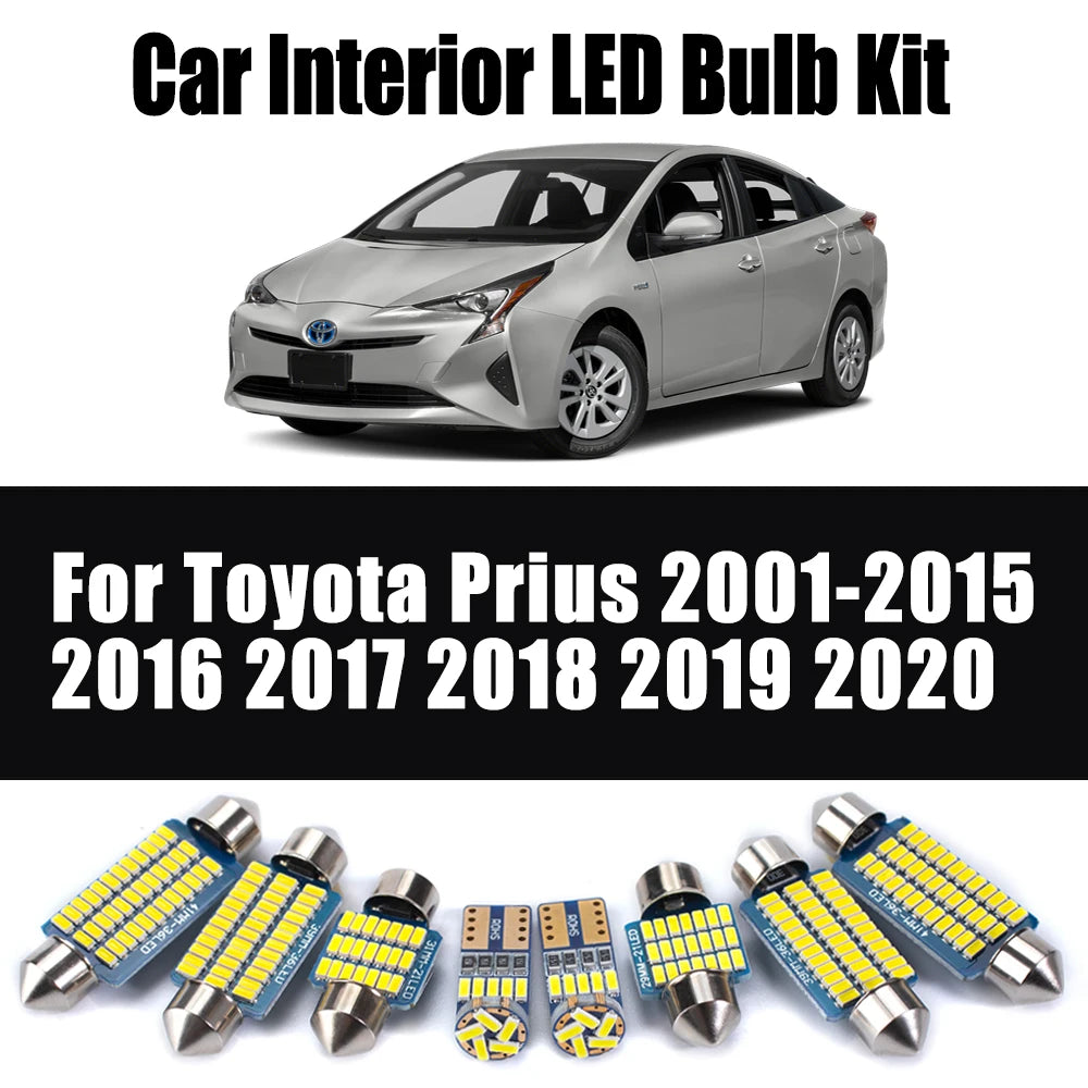 LED Interior Light Kit for Toyota Prius 2001-2017 - Canbus Dome Map Door Trunk Bulbs | AUTOKITSHOP