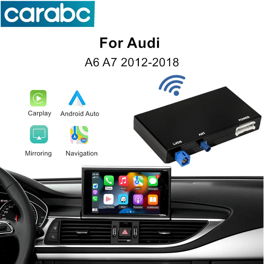 CARABC Wireless CarPlay Android Auto Interface Bluetooth Audio Rear Camera CarPlay For Aud