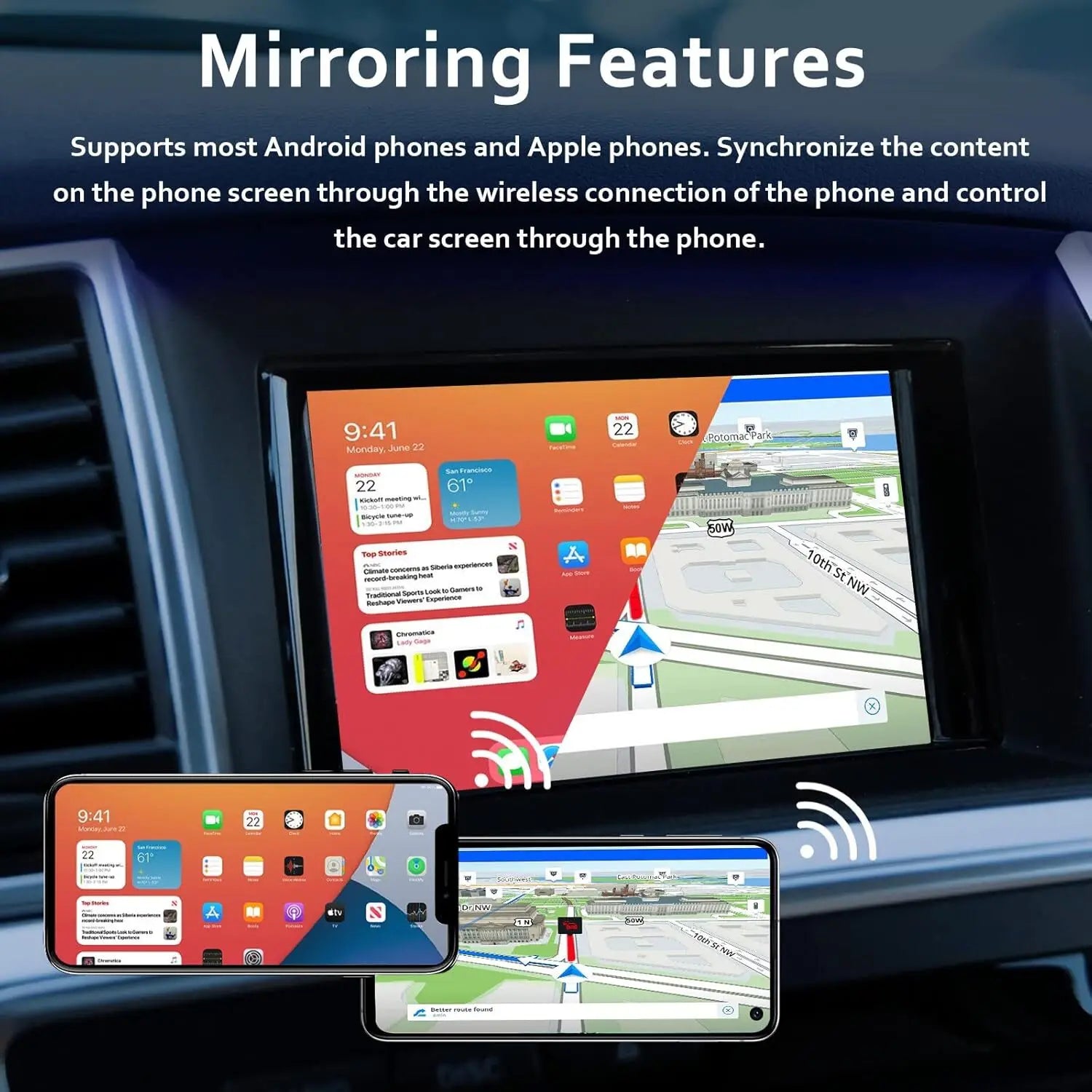Wireless CarPlay Android Auto NTG 4.5 System 2011-2015 Mercedes Benz A B C E Class GLA CLA