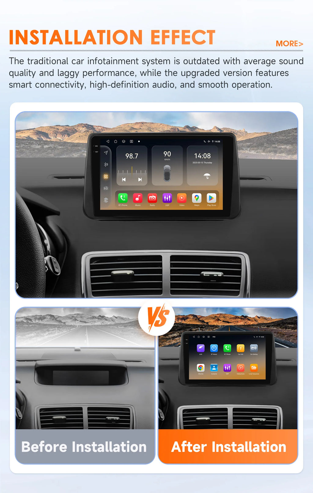 Android 14 Autoradio AI Carplay For Opel Meriva B 2009-2014 multimedia Player Car radio St