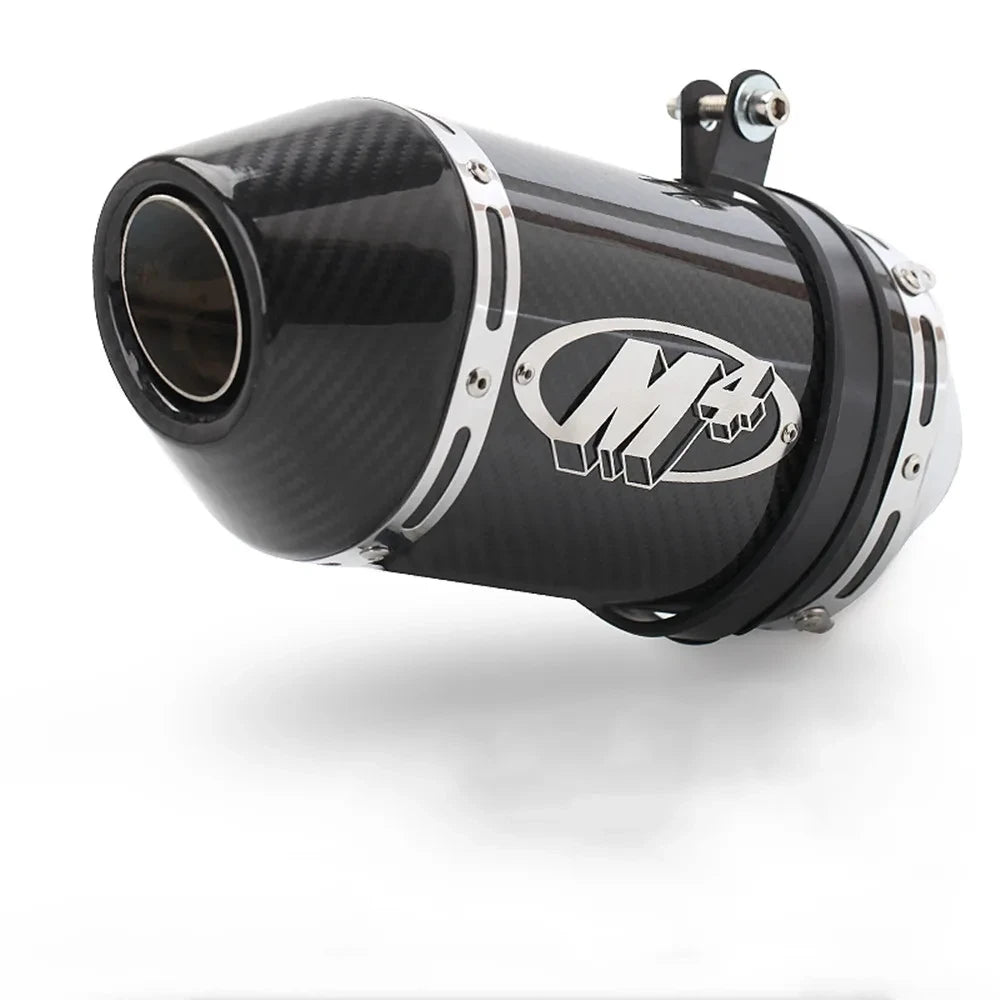 51mm Motorcycle Exhaust M4 Modified Muffler Carbon Fiber Escape Moto Pipe 300CC  for Honda Z1000 Z900 MT09 - Automotive