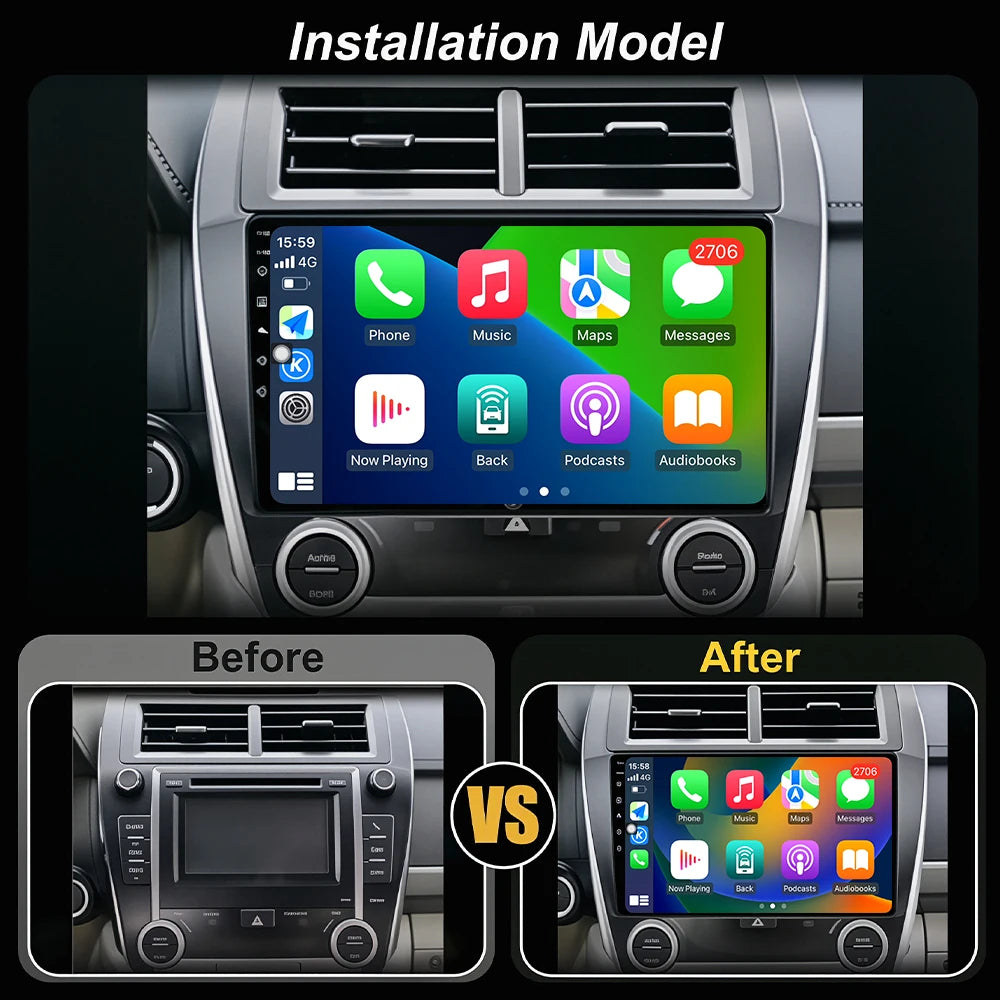 9" Android 16 For Toyota Camry 2012-2014 Multimedia Android Car Radio lounge Player Screen