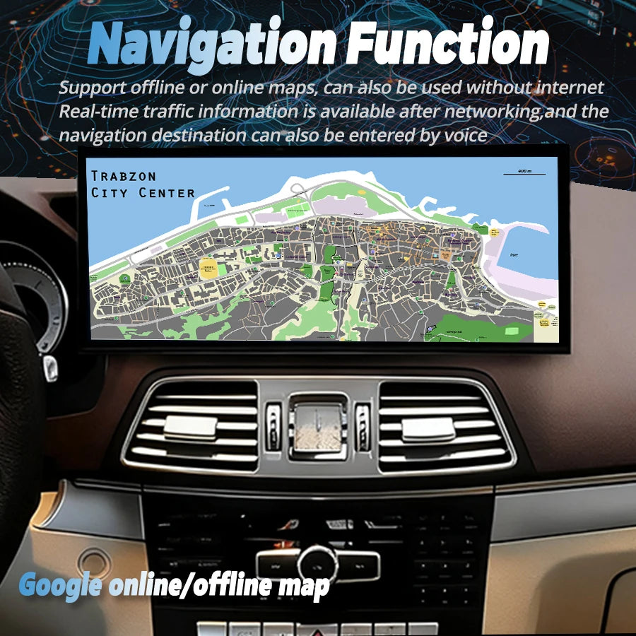 15.8" Screen For Mercedes Benz E Class W212 E260 E300 E350 Car Multimedia Player Radio Nav