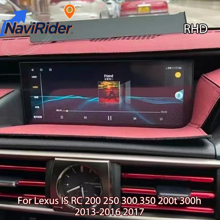 10.25“ RHD Android Screen For Lexus IS RC 200 250 300 350 200t 300h 2013-2016 2017 Stereo