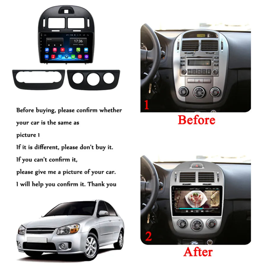 9" Android 9.1 Car Stereo Radio GPS Player Wifi Navigation 2+32GB For Kia Forte 2017