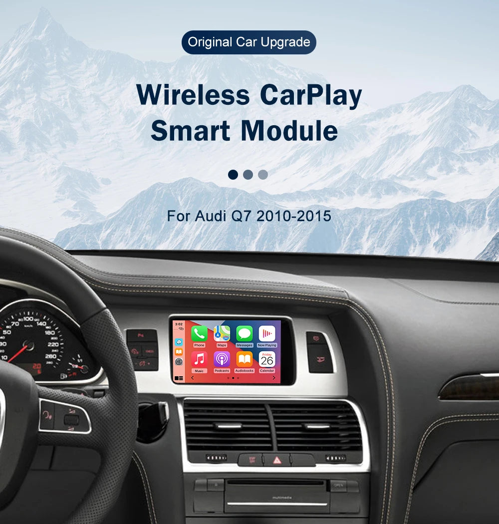 AUTOABC For Audi A4 B8 A5 Q5 S5 2009-2015 Wireless CarPlay Android Auto with mmi 3g with A