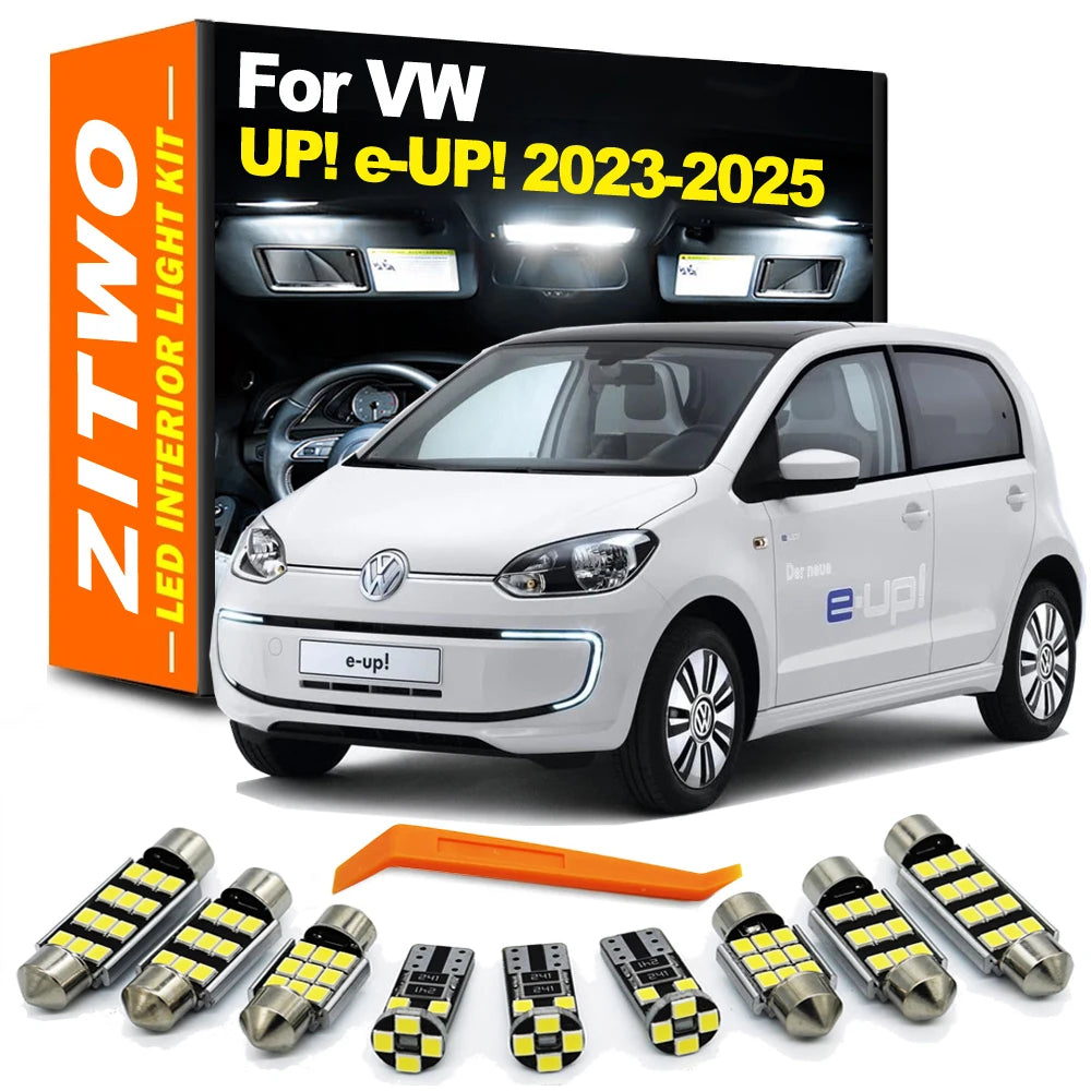 ZITWO 7Pcs Canbus For VW Volkswagen UP! e-UP! 2012- 2020 2021 2022 2023 2024 2025 Car Bulbs Interior Trunk Map Reading Light Kit