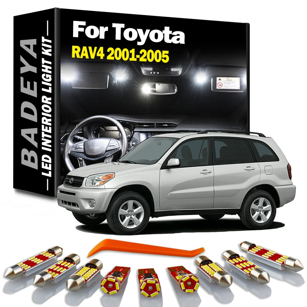 8-Piece LED Interior Light Kit for Toyota RAV4 - Canbus Error-Free Interior Bulbs