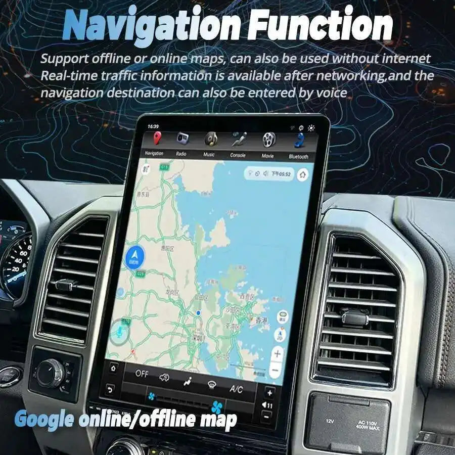 256GB 16.8 Inch For Ford F150 F250 2015-2021 Android Car GPS Navigation Multimedia Player  | AUTOKITSHOP
