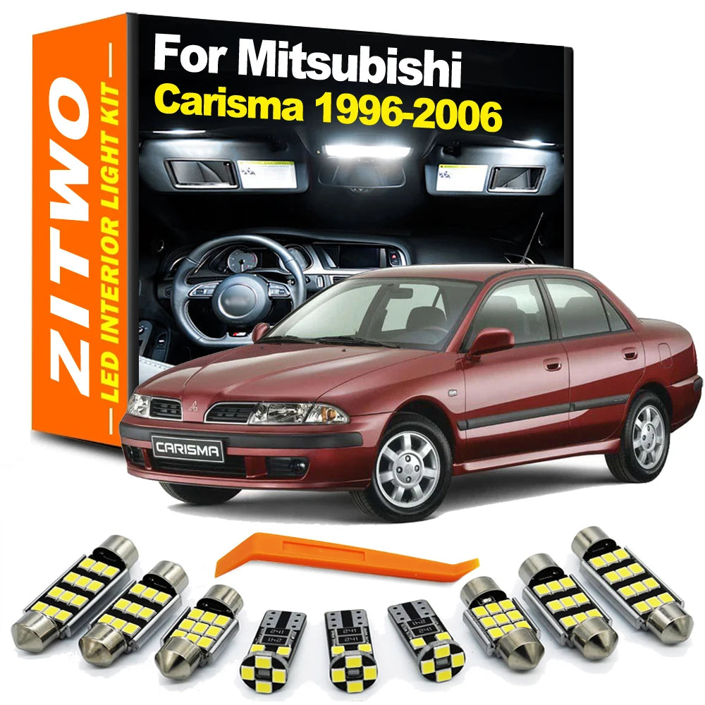 ZITWO 12Pcs LED Interior Reading Light Bulb Kit For Mitsubishi Carisma 1996- 1999 2000 2001 2002 2003 2004 2005 2006 Accessories