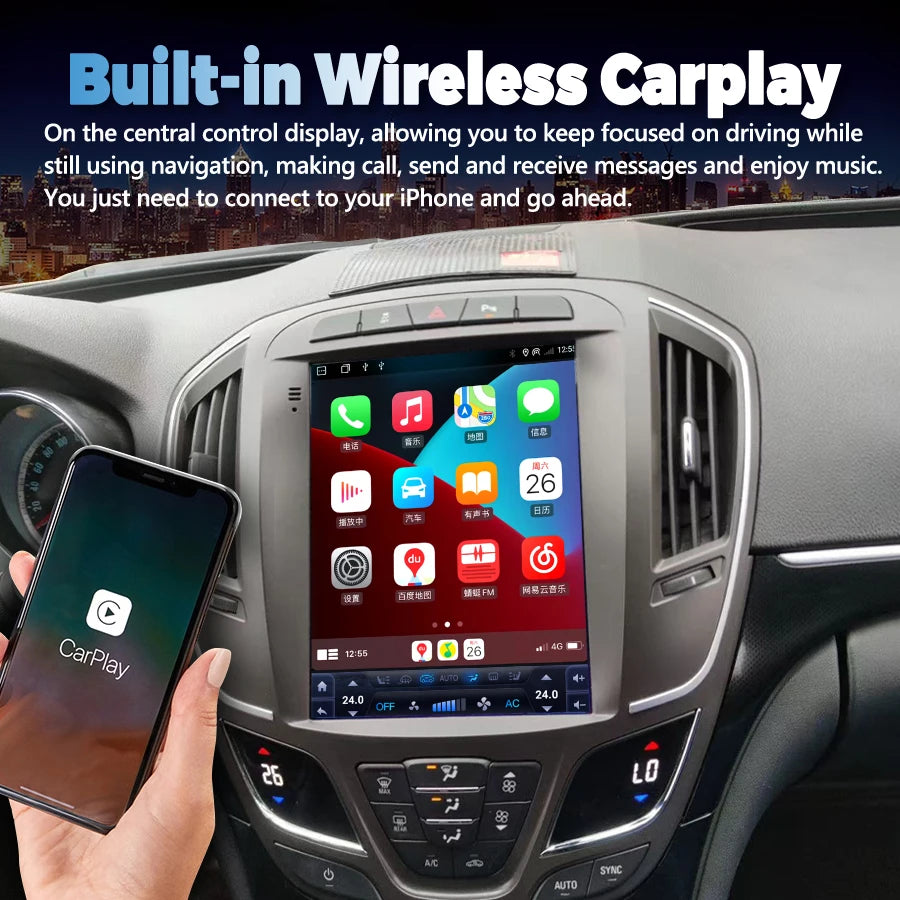 Multimedia Video Player Stereo For Opel Insignia Buick Regal 2013-2025 BT CarPlay 4G WIFI