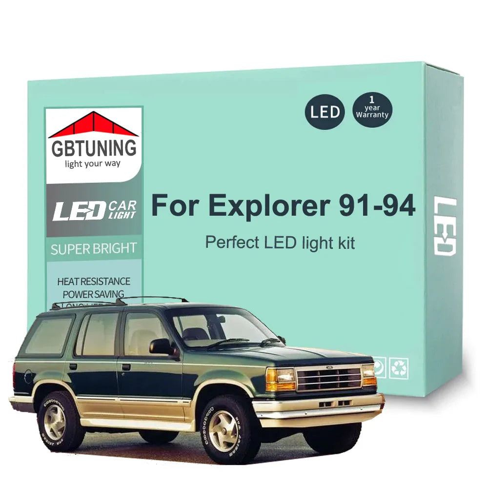13-Piece LED Interior Light Kit for Ford Explorer - Canbus Error-Free Bulbs | AUTOKITSHOP