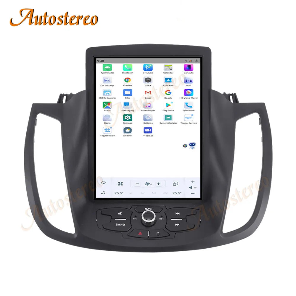 Vertical Screen Android13 Carplay For Ford Kuga 2013-2019 Tesla Style Car GPS Navigation H