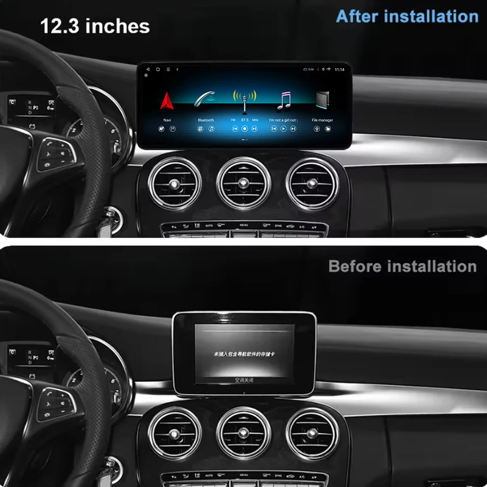 Android 16 Car Accessories Auto For Mercedes Benz C Class W205 GLC X253 2015-2018 NTG5.0 S