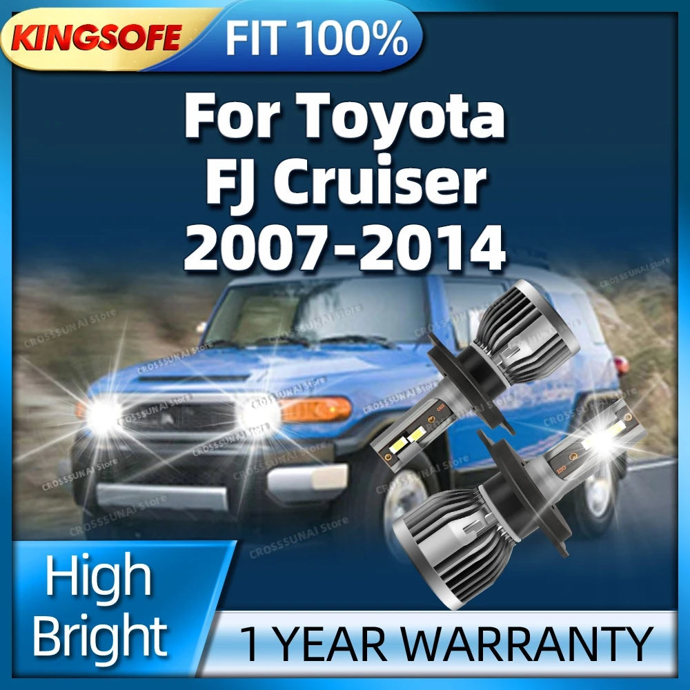 LED Headlight 30000LM H4 Auto Lamp For Toyota FJ Cruiser 2007 2008 2009 2010 2011 2012 201