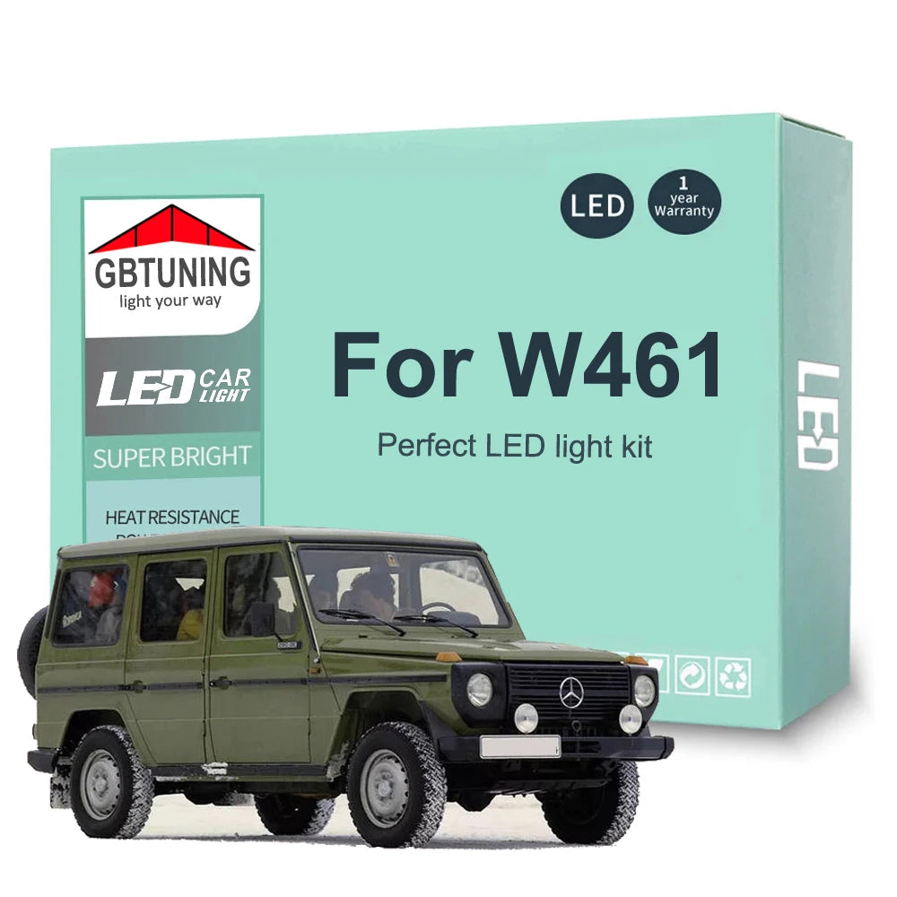 8-Piece LED Interior Light Kit for Mercedes Benz G-Wagen G Class W461 230GE 250GD 290GD G270 G280 G290 1999-2001 - Ca...
