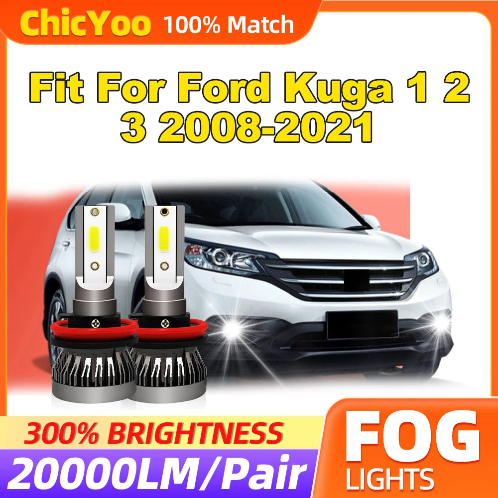 Fit For Ford Kuga 1 2 3 2008-2017 2018 2019 2020 2021 60W H8 H9 H11 Fog Lights 20000LM CSP