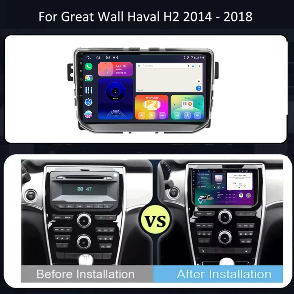 9 lnch 4G+WIFI Android 16 For Great Wall Haval H2 2014-2018 Car Radio Multimedia Video Pla