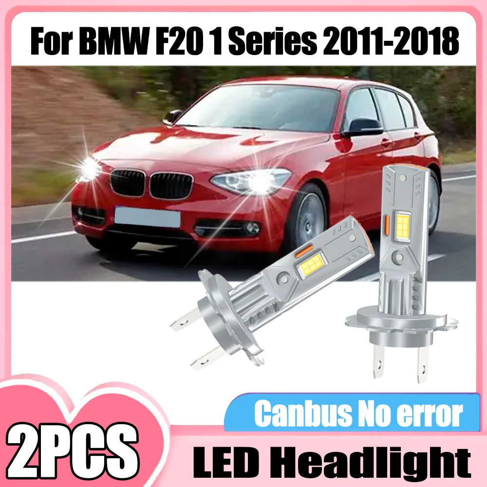 Canbus No error H7 LED Headlight 12V 24V 6000K White 22000LM For BMW F20 1 Series 2011 201
