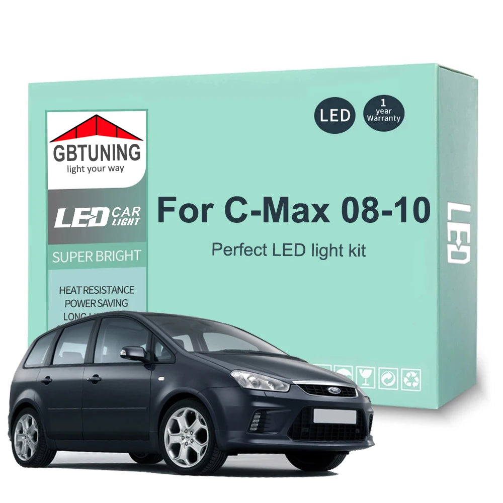 14-Piece LED Interior Light Kit for Ford C-Max Cmax - Canbus Error-Free Bulbs | AUTOKITSHOP