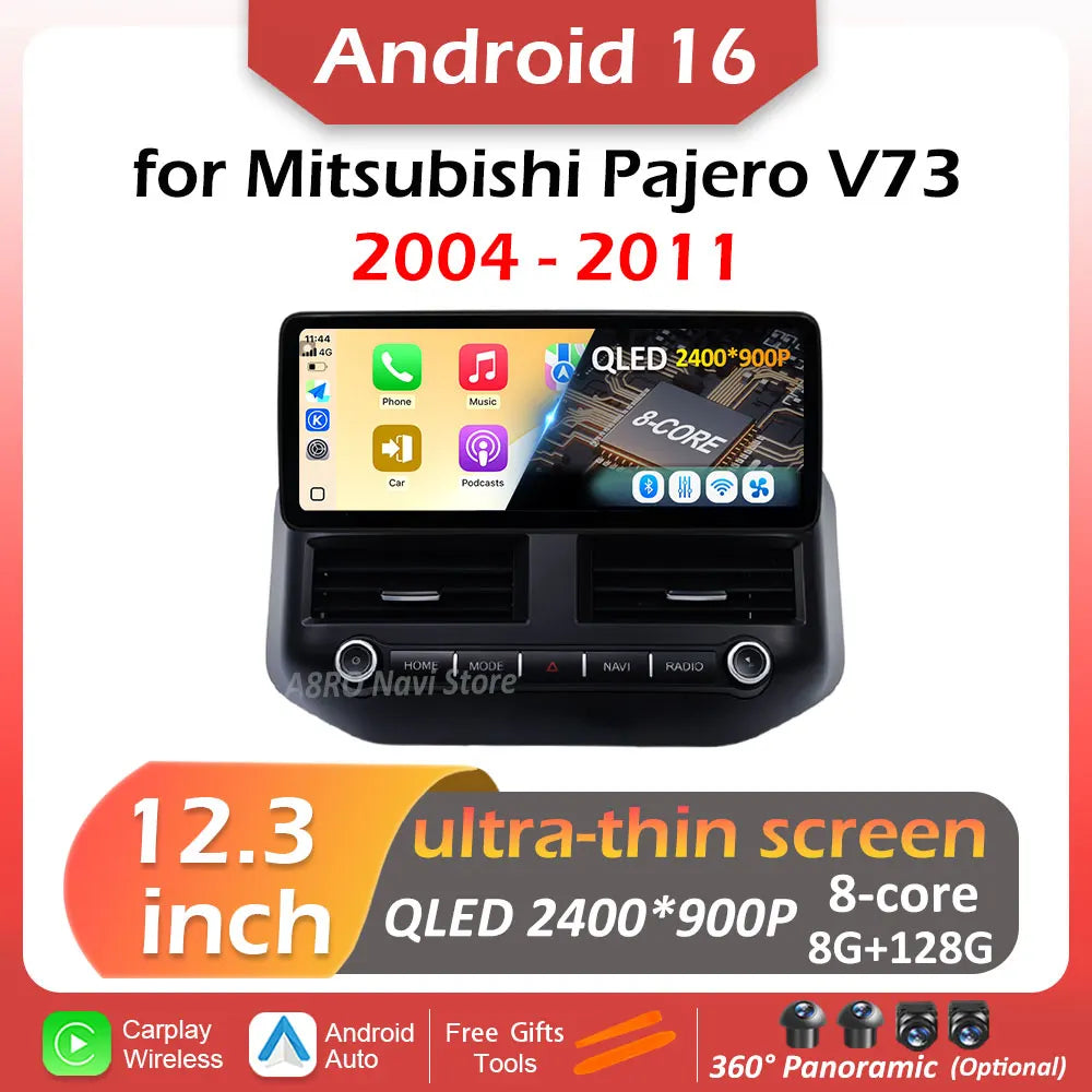 Android 16 for Mitsubishi Pajero V73 2004 2005 2006 2007 2008 - 2011 Car Multimedia Stereo | AUTOKITSHOP