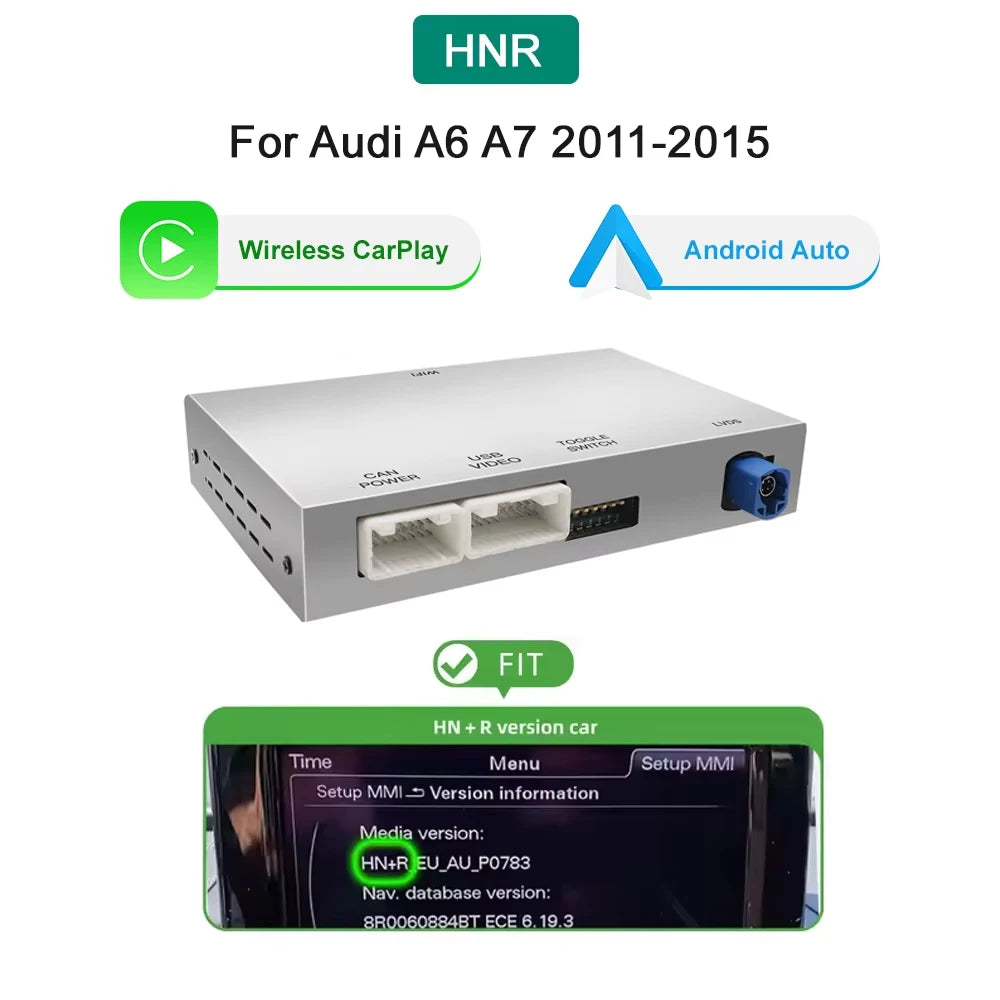 For Audi A6 A7 Wireless CarPlay Android Auto Supports Bluetooth audio and OEM reversing Ca | AUTOKITSHOP