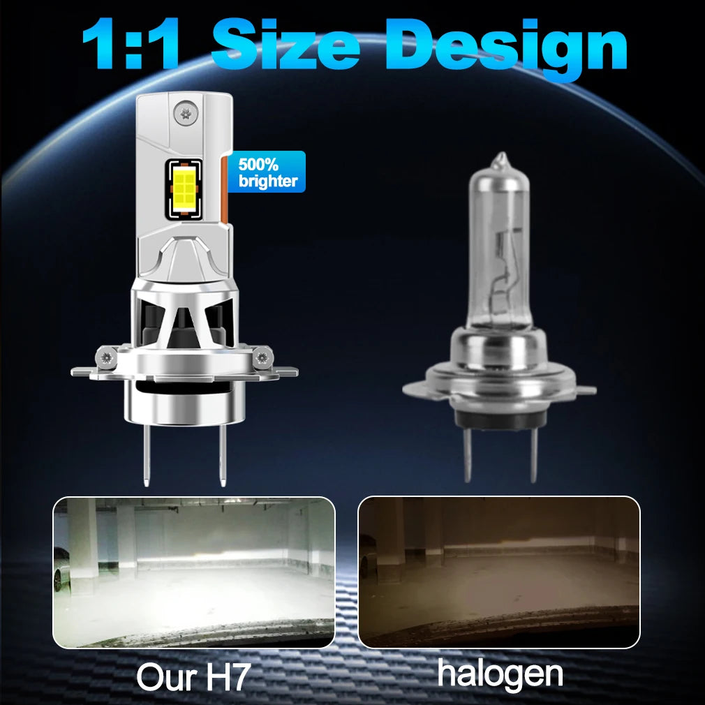 H4 LED Headlight Bulb Canbu H7 H11 LED Bulb 300000LM CSP for Car Headlamp Super Bright Wir