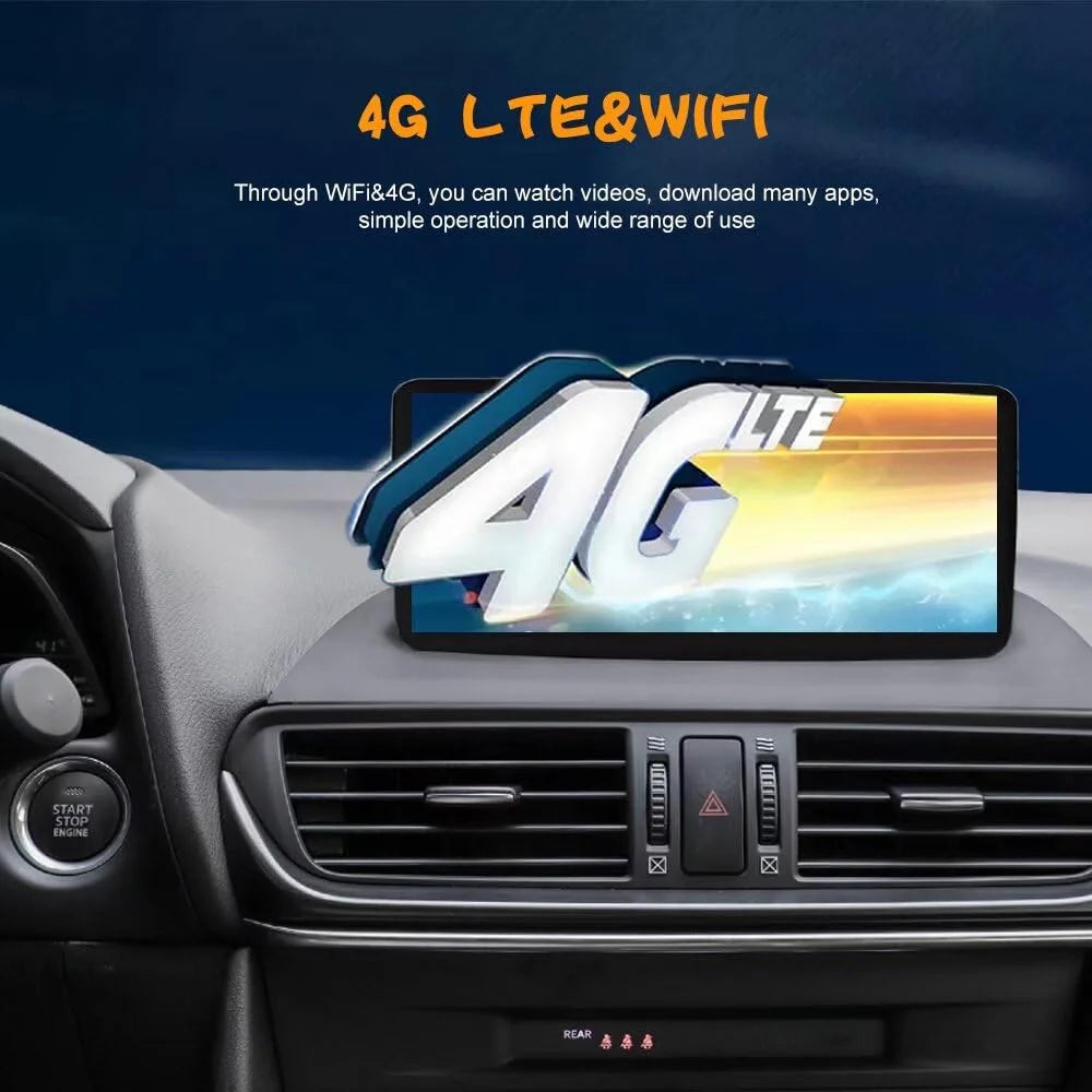 10.25" Android 14 Radio for Mazda CX-5 2017-2020 8-Core Snapdragon WiFi Incell Blue Ray Wi