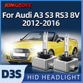 KINGSOFE 2PCS 6000K White HID Xenon Car Headlight 35W High Low Beam Light Bulbs For Audi A
