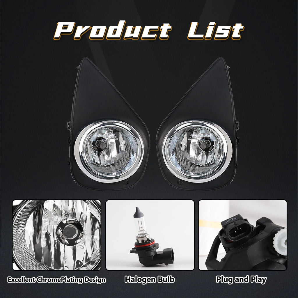 For Toyota Yaris 2014 2015 2016 2017 US Version Fog Lamps Led DRL Daytime Running Lights C | AUTOKITSHOP