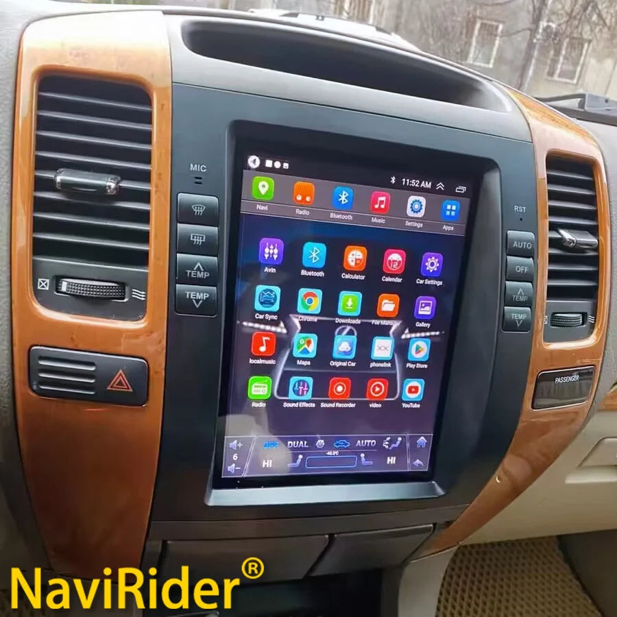 Android Auto Screen For Lexus GX470 For Toyota Prado Land Cruiser Lc120 2002-2009 GPS DSP