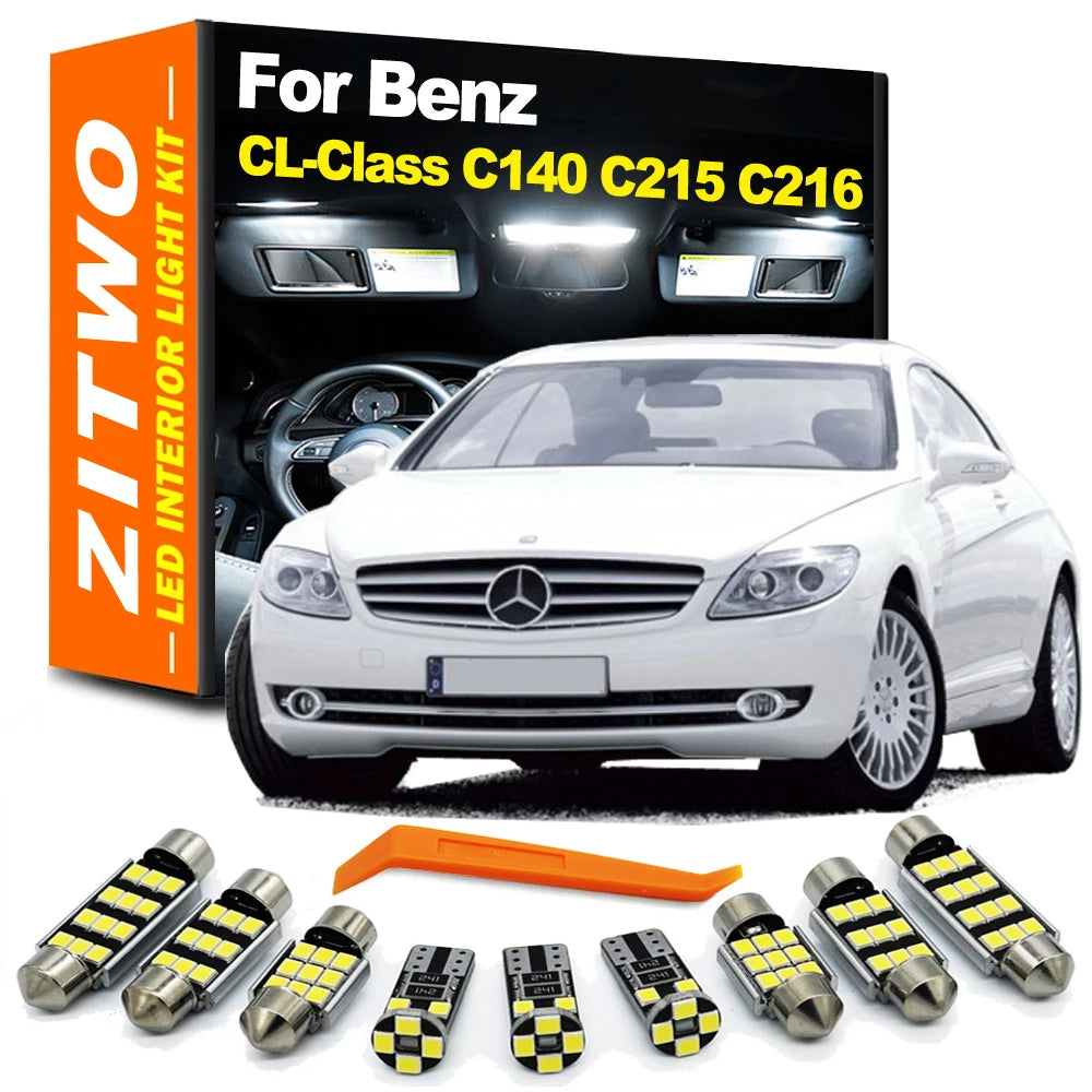 ZITWO Car Accessories LED Interior Light Kit For Mercedes Benz MB CL Class W140 C140 W215 C215 W216 C216 CL500 CL550 CL600 CL63
