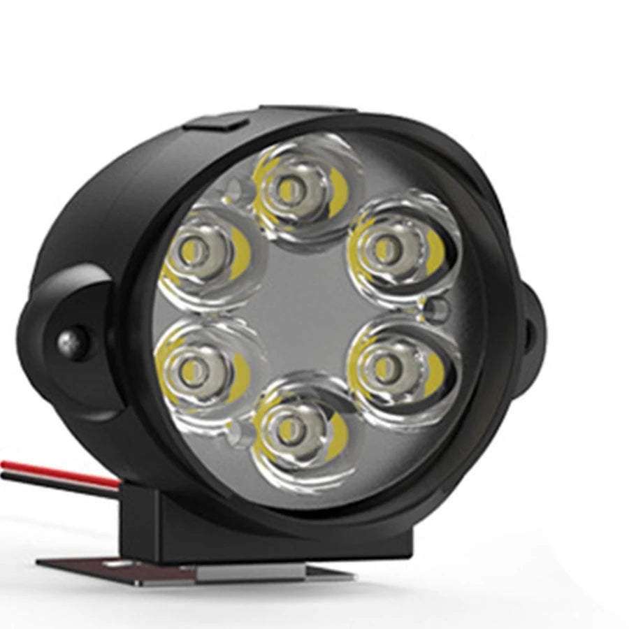 Universal 1 Pair 30W 3000LM 12 LEDs Motorcycle Headlight Lamp Moto Scooter Fog Lights Spot