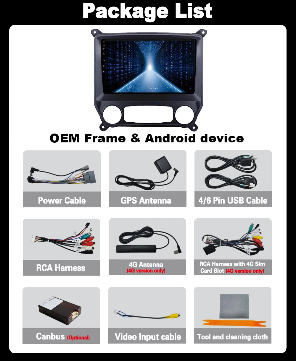 For Chevrolet Silverado 3 GMTK2 2014 2015 2016 2017 2018 Radio Multimedia Player Navigatio