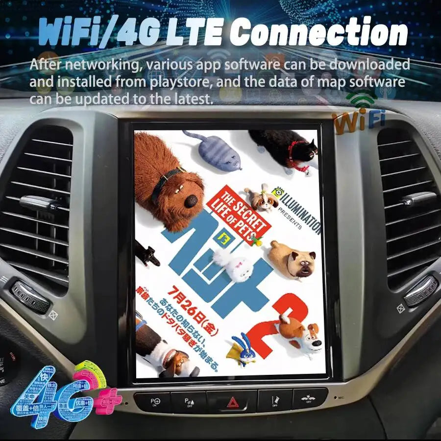 Vertical screen 10.4inch Navi Stereo Wireless CarPlay 8GB+128GB Car Multimedia video Playe