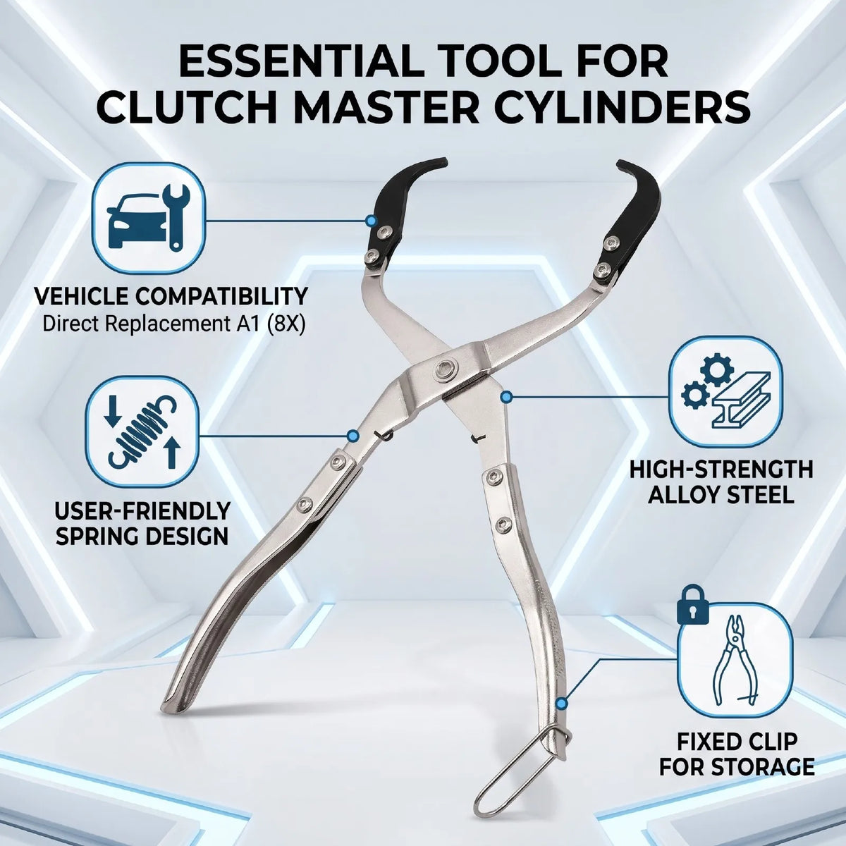 Car Clutch Master Cylinder Pliers Removal Tool T10005 Clutch Pedal Pin Pliers Replacement for A1 - Automotive LED Light
