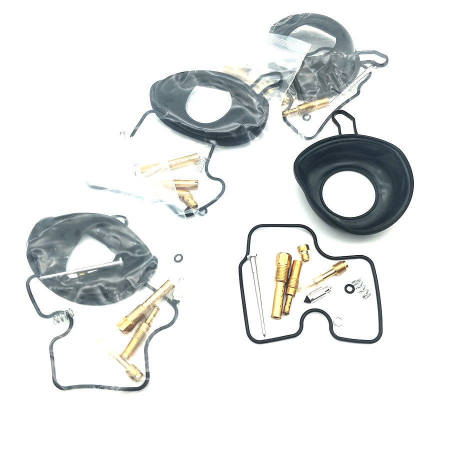 4 Sets Carburetor Repair Kit Jet Float Needle Valve Gasket Diaphragm Rebuild Set for Honda